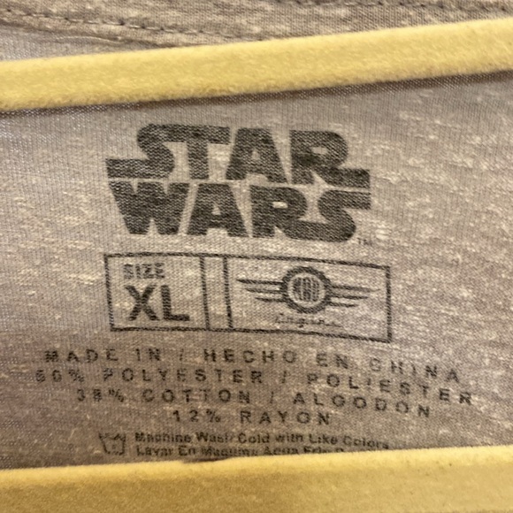 Star Wars Gray Graphic Tee Relaxed Fit XL - Picture 2 of 4